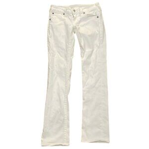 True Religion Women's Straight Leg Jeans in White